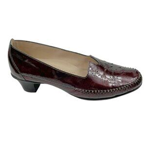 SAS Sonyo Patent Leather Burgundy Heeled Shoes See measurements 9.68”/Size 8.5